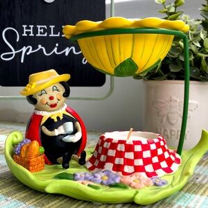 PARTYLITE LADYBUG WAX WARMER TEALIGHT HOLDER